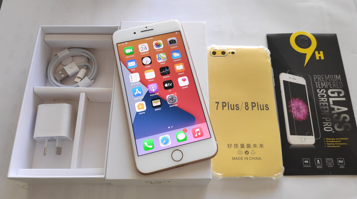 Apple iPhone 8 Plus 64GB Gold - New Case, Screen Protector (Good)