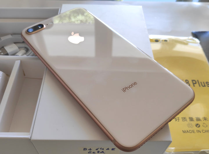 Apple iPhone 8 Plus 64GB Gold - New Case, Screen Protector (As New)