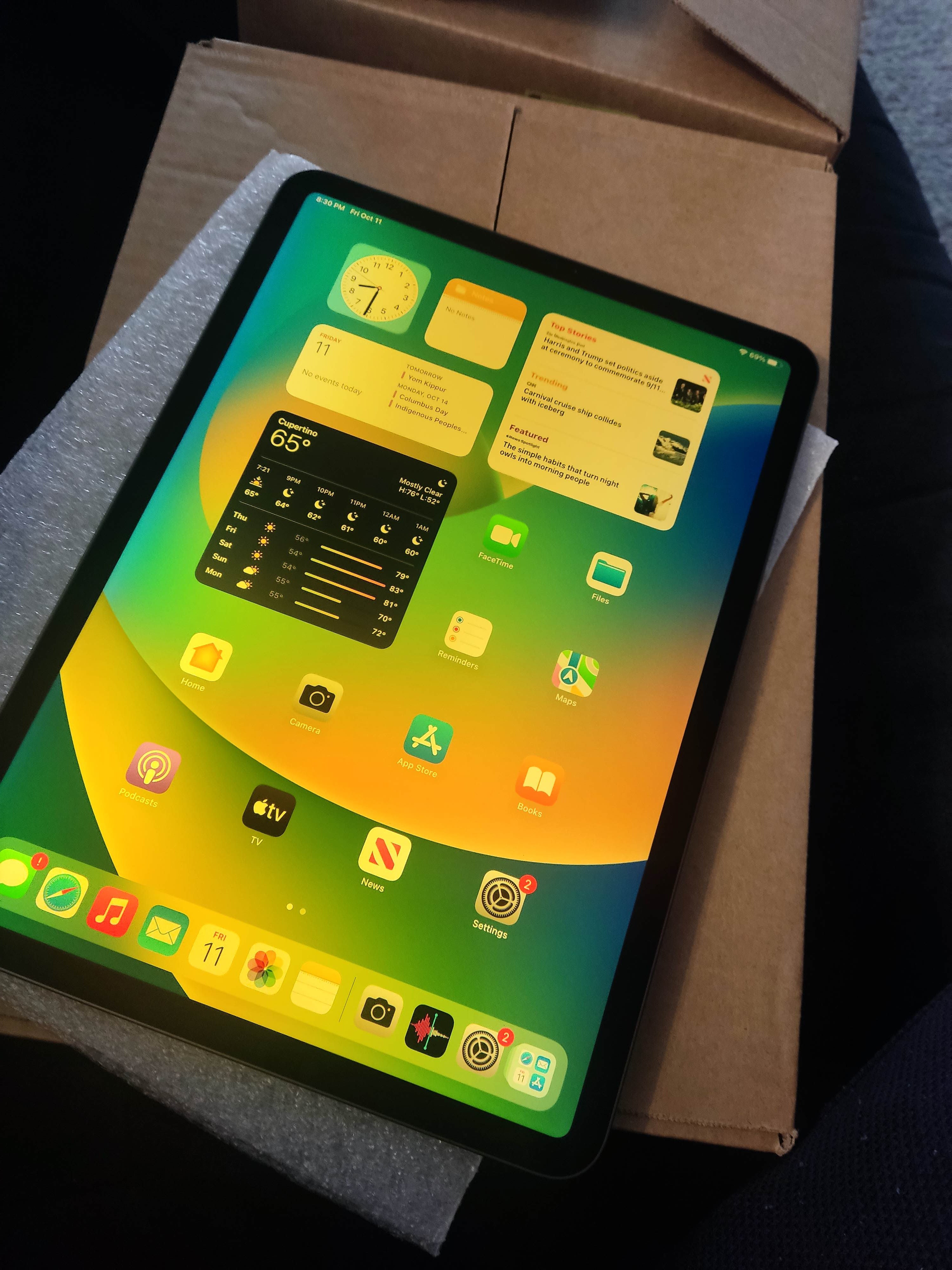 Apple iPad Pro 11 inch 2018 64GB Wi-Fi - Screen Protector (Exc/ Yellow Tint) Free Shipping