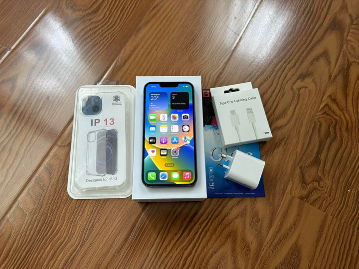 Apple iPhone 13 128GB 5G Blue - New Battery, Case, Screen Protector (Exc) Dsp & Batt Msg