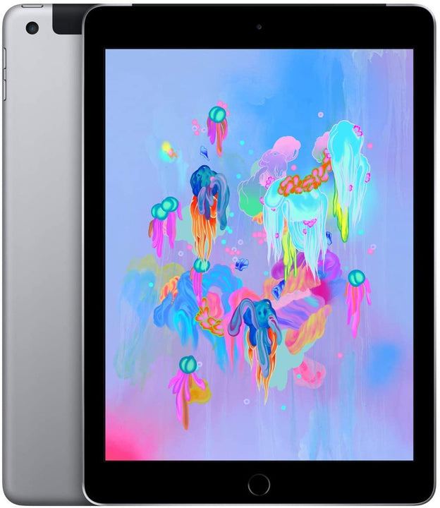 Apple iPad 6th Gen 128GB Wi-Fi Cellular 3G/4G Gray -  As New Condition With Good Battery