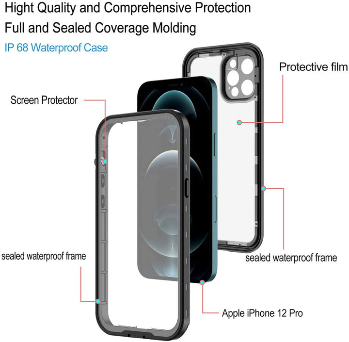 Waterproof Shockproof Dustproof Snowproof Case for iPhone 12 Pro Max *Free Shipping*