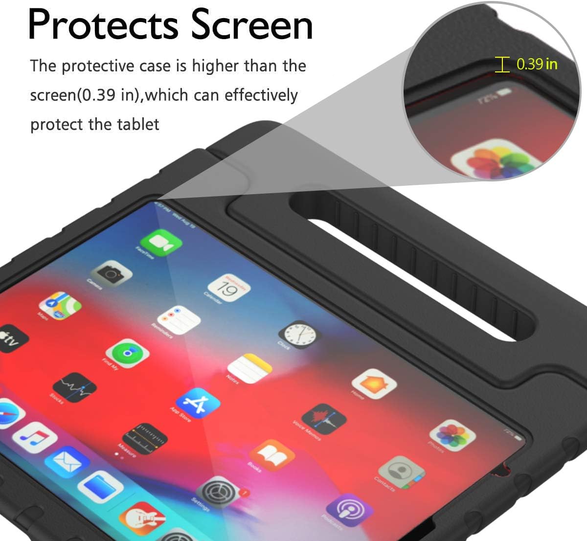 iPad 10.9 inch & 11 inch EVA Shockproof Case w Handle & Stand for iPad Air 5th/4th Generation (10.9 inch) & iPad Pro 11inch (Black) *Free Shipping*