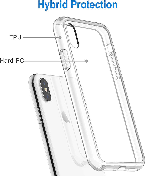 iPhone X & Xs Tough Hybrid Clear Case