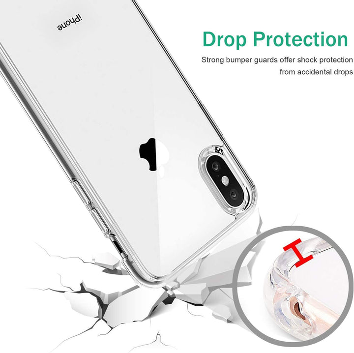 iPhone Xs Max Tough Hybrid Clear Case