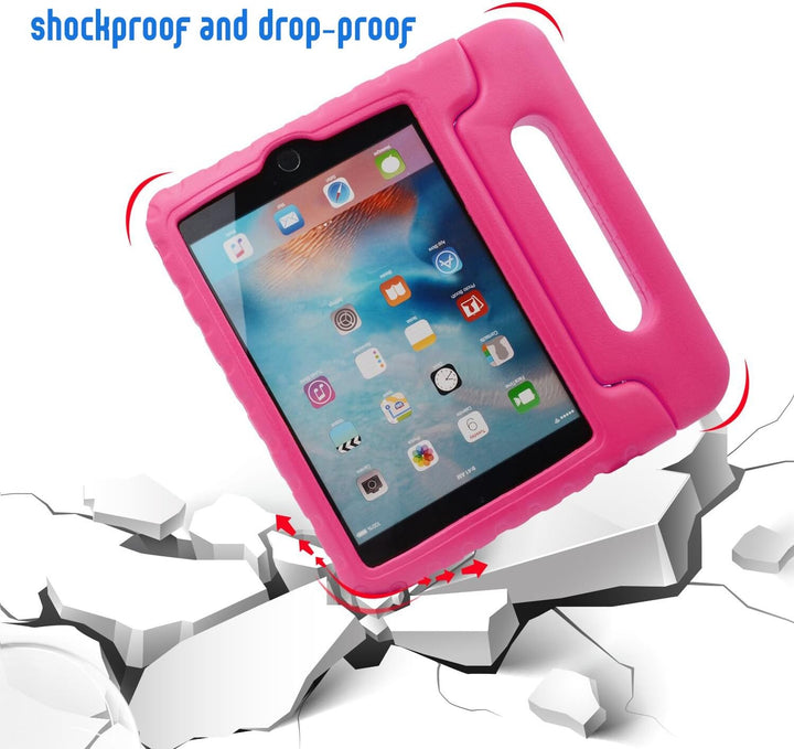 Shockproof Handle case with Stand for iPad Mini 1/2/3/4/5 with 7.9 inch Screen (Pink)