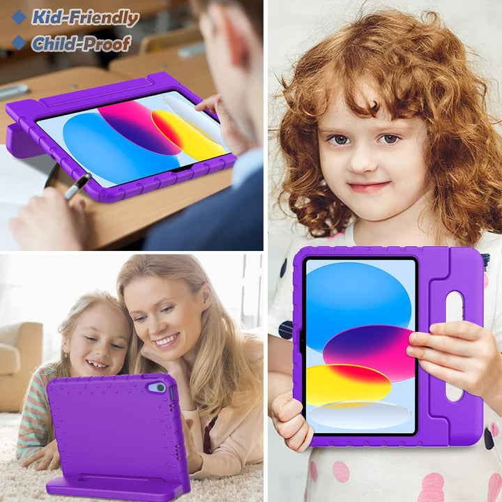 Shockproof Case w Handle & Stand for iPad 9th / 8th / 7th Gen & iPad Air 3 10.5 inch (Purple) *Free Shipping*