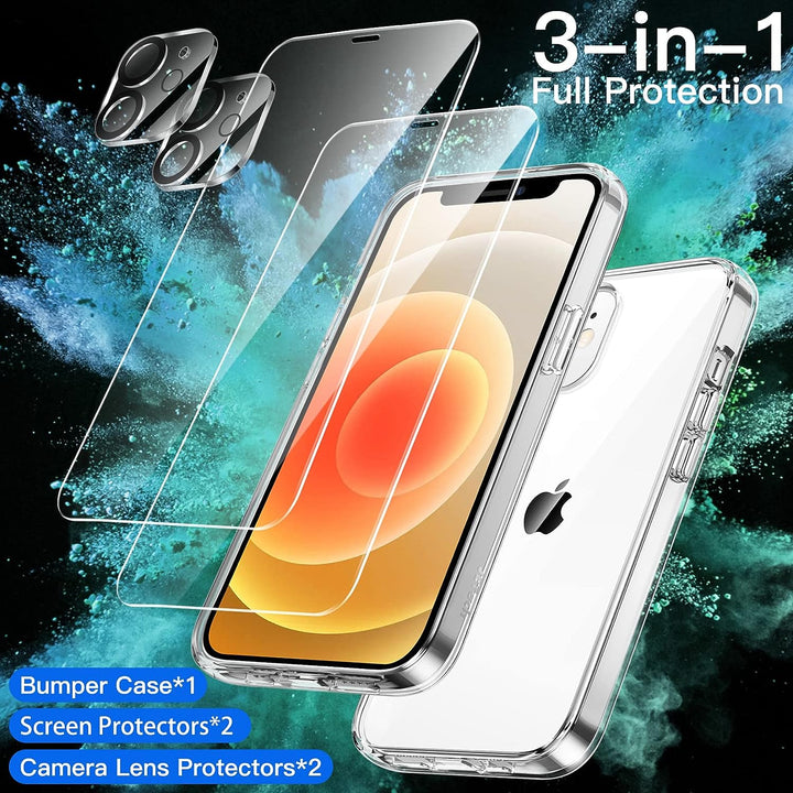 3 in 1 Combo - Case, Screen Protector & Camera Lens Protector for iPhone 12 *Free Shipping*