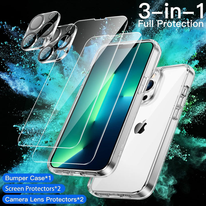 3 in 1 Combo - Case, Screen Protector & Camera Lens Protector for iPhone 13 Pro *Free Shipping*