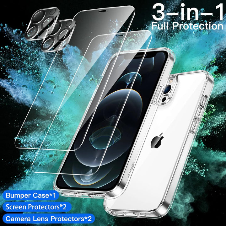 3 in 1 Combo - Case, Screen Protector & Camera Lens Protector for iPhone 12 Pro *Free Shipping*