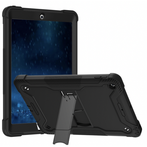 Apple iPad Mini 4 & Mini 5 (7.9 inch) Black Shockproof Rugged Case with Kickstand