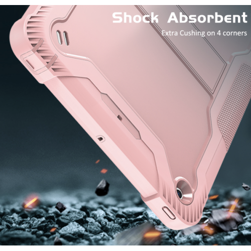 Apple iPad 7, 8 and 9 (10.2 inch) Rose Gold Shockproof Rugged Case with Kickstand *Free Shipping*