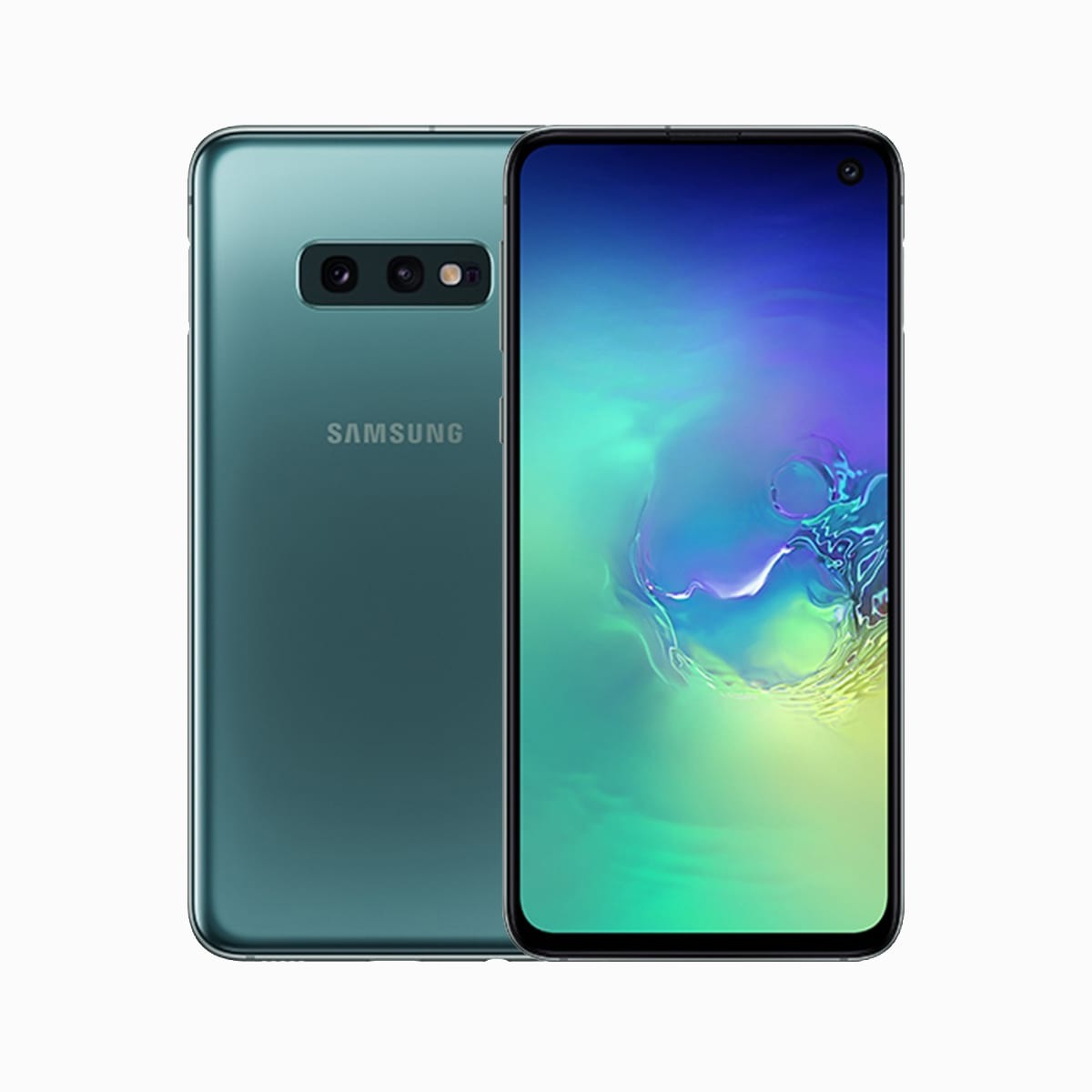 Samsung Galaxy S10e Prism Green 128GB SM-G970U New Case, Glass Screen Protector (As New)