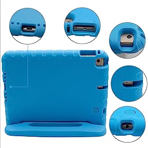 Shockproof Handle case with Stand for iPad Mini 1/2/3/4/5 with 7.9 inch Screen (Blue)