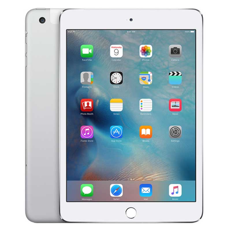 Apple iPad Mini 4 128GB White Wifi + Cellular 3G/4G - Free Case, Glass Screen Protector (As New)