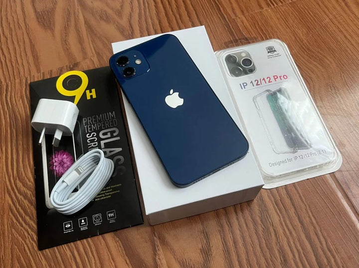 Apple iPhone 12 256GB Blue 5G Dual Sim - New Battery (Like New) * Free Case, Screen Protector & Free Shipping*