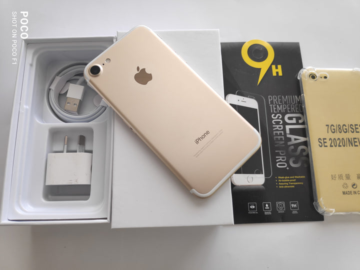 Apple iPhone 7 32GB Gold - New Battery, Case, Glass Screen Protector (Exc)