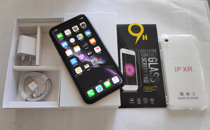 Apple iPhone XR 64GB Black New Battery With Case, Glass Screen Protector & Shipping (Exc)