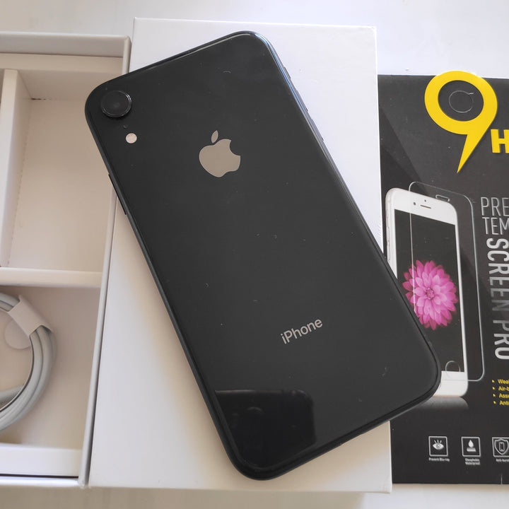 Apple iPhone XR 64GB Black New Battery With Case, Glass Screen Protector (Like New)