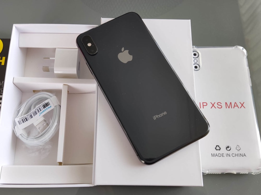 Apple iPhone XS Max 256GB Black - New Battery, Case & Glass Screen Protector (As New)