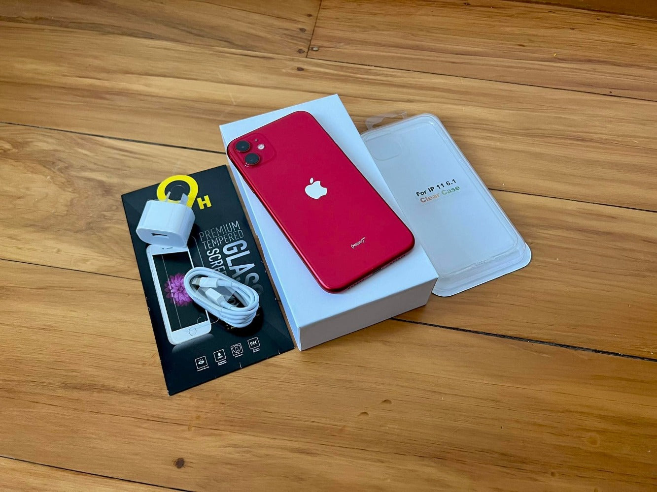 Apple iPhone 11 64GB Red - New Case, Glass Screen Protector & Shipping (As New)