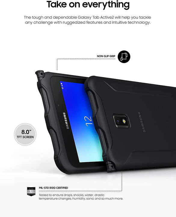 Samsung Galaxy Tab Active 2 w Pen & Rugged Case (4G) LTE 8inch Rugged 3GB Ram IP68 Android 9.0 - Free Shipping