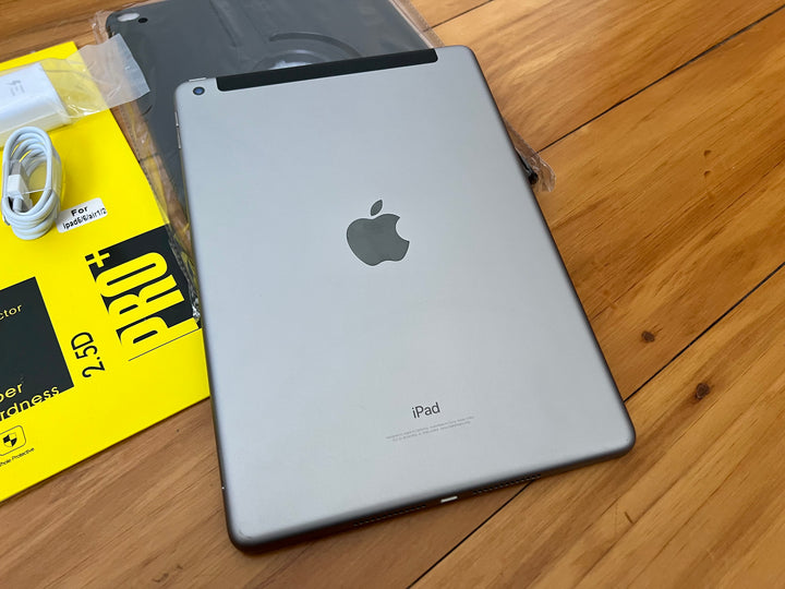 Apple iPad 5 128GB Wifi & Cellular 3G/4G Space Gray (Excellent) Battery service, New Screen Protector & Shipping*