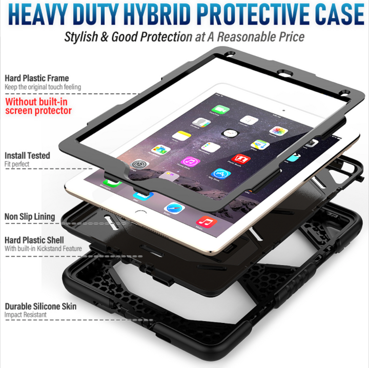 iPad Rugged Case for Apple iPad 5, iPad 6 & iPad Air 2 (9.7 inch)