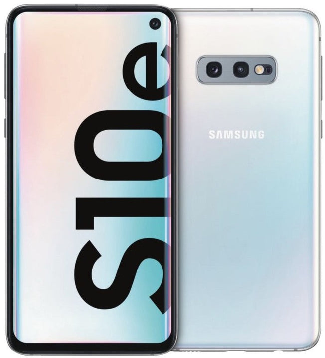 Samsung Galaxy S10e Prism White 128GB SM-G970U New Case, Glass Screen Protector (As New)